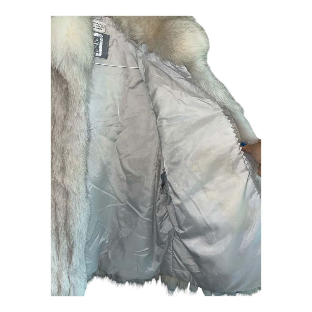 Saga Fox Fur Jacket - Blue Fox white luxury Finland Size L - Picture 6 of 7